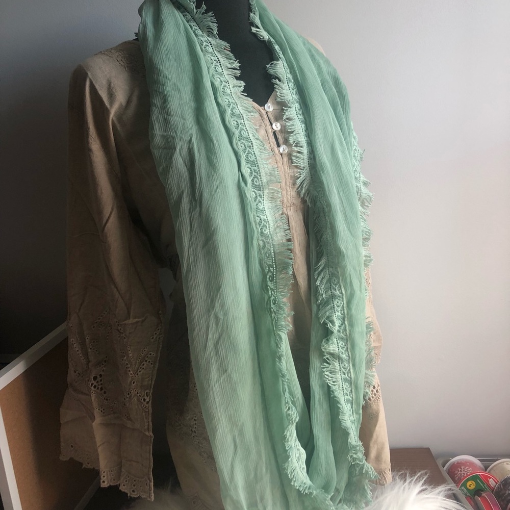 Sea foam green scarf infinity